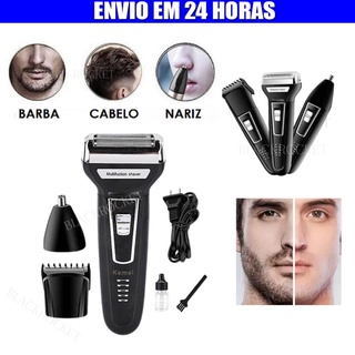 Máquina Barbear Shaver Kemei 3 Em 1 KM-6558/6776 Nariz Barba Pelos e Corpo (2)