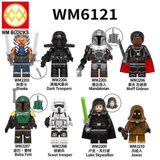 Blocos De Construção Star Wars Troopers Boba Fett The Mandalorian Mini Figuras Wm6121 Lego Brinquedos