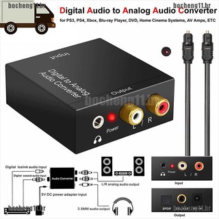 < Rdy + Estoque > Coaxial Ótico Toslink Digital Para Analógico Conversor Rca L / R Adaptador De Áudio Estéreo
