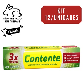 Kit 12 Pasta de Dente Vegana Contente 70g Sem Testes em Animais (1)