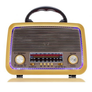 Caixa Som Retro Radio Portátil Antigo Am Fm Sd Usb 3188 (1)