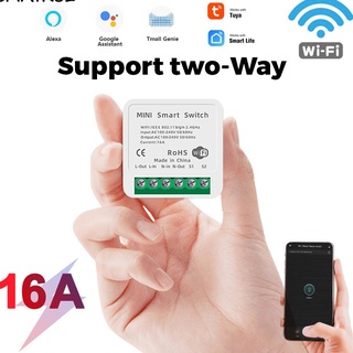 Mini Interruptor 10A/16A Tuya DIY Wifi Inteligente de 2 Vias