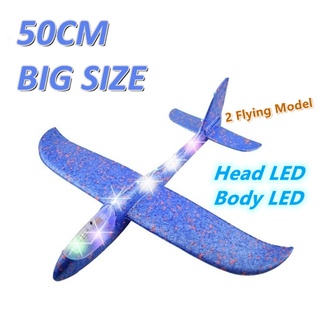 (Cor Aleatória) 48cm LED DIY Brinquedos Infantis Avião Avi O Modelo Voador Brinquedos Ao Ar Livre Para Crianças