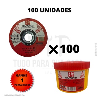 100 Unidades - Disco Corte Inox 4.1/2 X 1.0mm Alto Rendimento