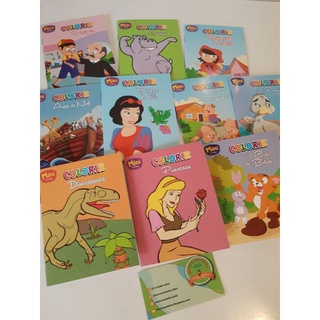 Livro Infantil Para Colorir / Mini Livro / Com Historinhas / Atividades Colorir / 10 Temas Diferentes / 16 Páginas Cada