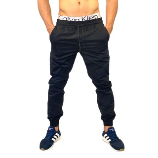 calça masculina Jeans azul médio jogger barata (4)