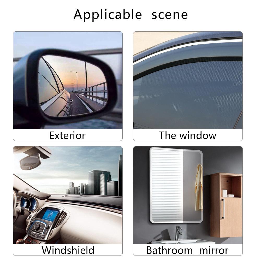 2Pcs 1Pc Car Rear Mirror Protective Film/Anti Fog Rainproof Rearview Mirror Film/HD Clear Nano Auto Side Window Film (5)