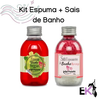 KIT Espuma de Banho + Sais Espumantes de Banho Aromáticos