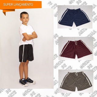 Short Futebol Infantil Liso Treino/Esporte/Lazer