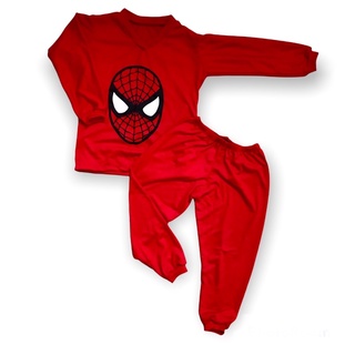 Pijama infantil menino tamanho 1 a 8 anos - manga longa e calça tecido algodão