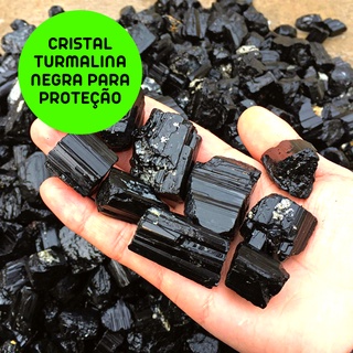 Cristal natura de Turmalina Negra para proteção e limpeza de energias negativas