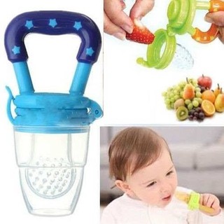 Chupeta Alimentadora Mordedor Com Bico Silicone Porta Frutas Legumes para Bebê com tampa (1)