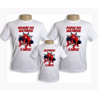 Kit de camisetas personalizadas Homem aranha