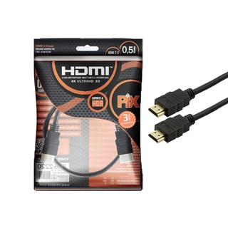 Cabo HDMI 2.0 4k UltraHD Gold HDR 3D 19 Pinos 50cm