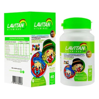 Lavitan Kids Vitamina Infantil Imunidade Patati Patata Mix De Sabores Cimed 60 CPR Mastigaveis