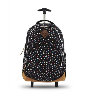 Bagagem bolsa preto ou mochila de bordo viagem com rodinhas e alça para costas e espaço para laptop notebook