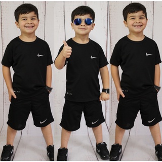 Conjunto Infantil Juvenil Nike masculino Bermuda e camiseta tamanhos 2 ao 14 anos EXCELENTE QUALIDADE