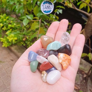 23un Pedras Roladas Pequenas - Kit com Uma de Cada - Ametista, Quartzo, Hematita, Turmalina e outras (1)