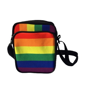 Bolsa Transversal Shoulder Bag Promoção Diversidade Arco Íris Colorido
