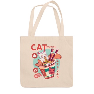 Bolsa Sacola Ecobag Cat Gato Gatinho Noodles 100% Algodão 45x45cm