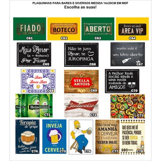 Plaquinhas Decorativas, Bares & Cerveja 61a78 (1)