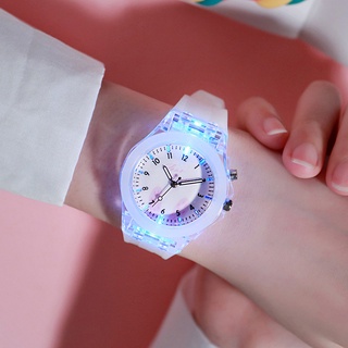 Relógio infantil pulseira luminosa LED com flash