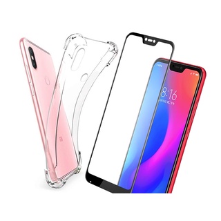 Capinha Xiaomi Mi A2 LITE + Película frontal de vidro Mi A2 LITE capa case transparente de silicone com borda anti queda (2)