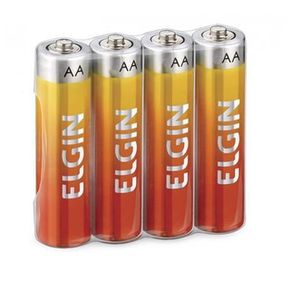 Pilha AA Zinco Energy 1,5v elgin com 4