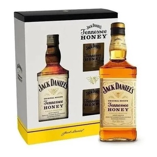 Kit Whisky De Mel Jack Daniels Honey + 2 Copos Vidro