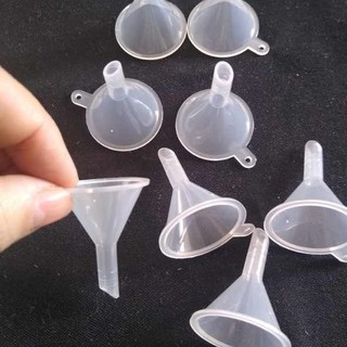 Kit de Mini funil de plástico transparente para perfume e aromaterapia