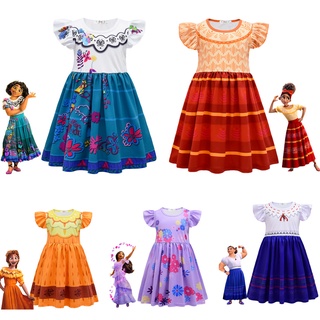 Crianças Roupas Meninas Traje Mirabel Cosplay Fantasia Vestidos De Princesa Carnaval De Aniversário De Festa