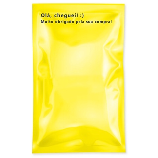 Kit 100 Envelope Segurança Amarelo 12x18cm Lacre Embalagem Envio Correios Resistente Brilhante