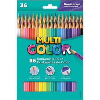 Lápis de Cor Sextavado Multicolor Super Eco 36 Cores - 1 Unidade - Faber-Castell