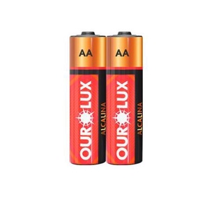 40 ou 20 ou 10 pilha AA ourolux 2A alcalina em shrink com 2 pilhas