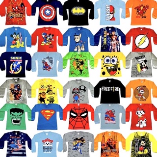 Camiseta Infantil Personagens Heróis Camisa Menino Promoção Blusa Manga Longa infantil Bob Esponja, Sonic, Hulk, Mario (5)