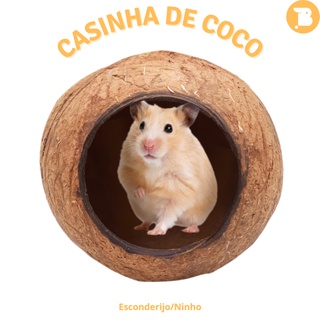 Casinha/Toca/Ninho de Coco - Roedores (Hamster, Gerbil, Topolino, Camundongo, Topodongo, Aves) (2)