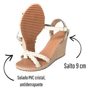 Sandália Feminina Salto Médio Anabela Sapato plataforma (2)