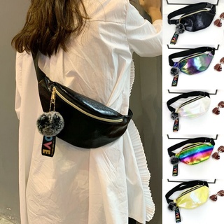 Bolsa feminina bolsa de cintura colorida estilo coreano