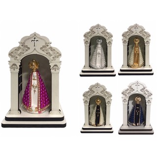 Imagem Nossa Senhora Aparecida Pérola Capela Madeira Braca