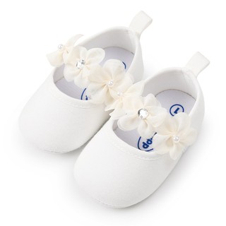 Babyshow Bebê Arco Bonito Flores Sapatos De Princesa Sola Macia Não-Derrapante (5)