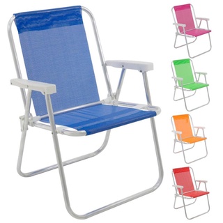 Cadeira de Praia Alta em Alumínio Sannet Cores Variadas BEL (1)