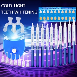 Kit de gel clareador de dentes com luz LED 3/7/10pcs