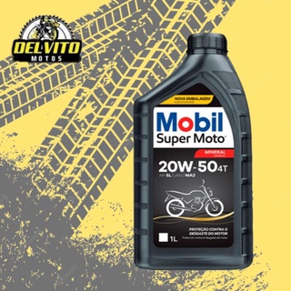Óleo Mobil Super Moto Motor 4T 20W-50 Mineral 20w50 1L Para motos Honda, Yamaha,Suzuki,Dafra