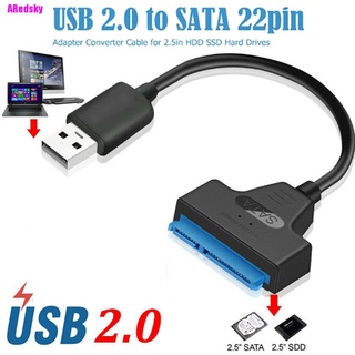 [ARedsky] USB 2.0 To SATA 22 Pin Laptop Hard Disk Drive SSD Adapter Converter Cable