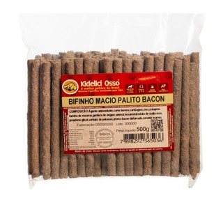 Bifinho Macio Palito - Kidelici Osso - Sabor Bacon - 500g (1)
