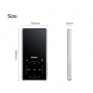 RUIZU Reprodutor De Música Bluetooth MP3 De Metal Portátil 8GB Com Alto-Falante FM Rádio , Acordedor , Ebook (7)
