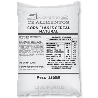 Sucrilhos Cereal 250gr- S/ Açúcar Cereal de Milho Envio Imediato C2 Alimentos