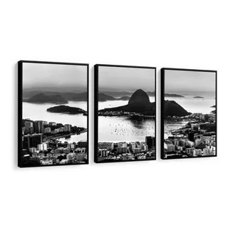 Quadro Rio De Janeiro Corcovado Preto E Branco 120x60