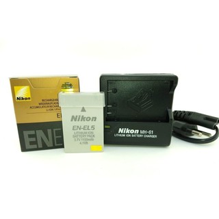 Bateria + Carregador En-el5 P/ Nikon Coolpix P100 p5000 p5100 p6000