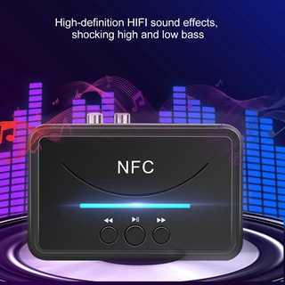 Jtke Bt200 Nfc Bluetooth 5.0 Receptor De Áudio Sem Fio Bluetooth Estéreo Adaptador De Áudio Nfc 3.5 Milímetros Aux Rca Música Som Falante Do Carro Mais Novo